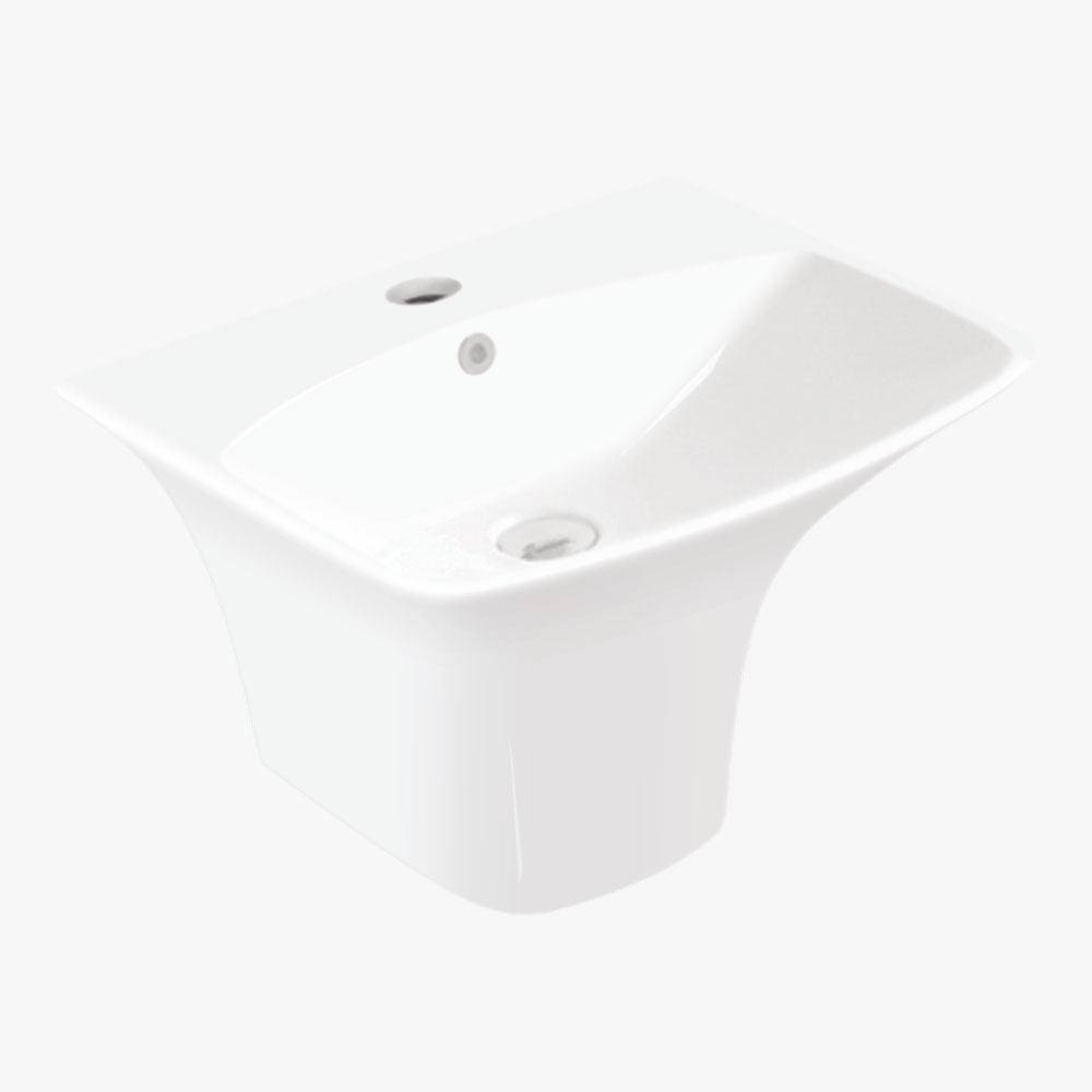 Kerovit By Kajaria Basin basin with integerated half pedestal